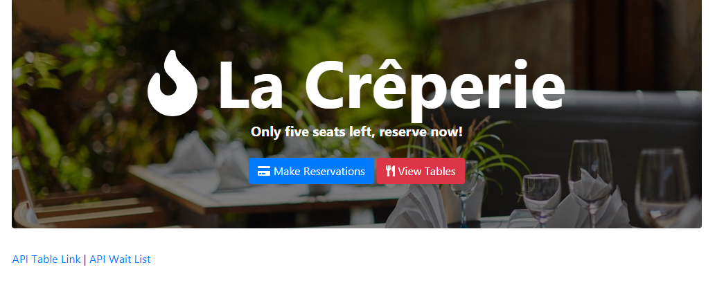 Restaurant Reservation App
